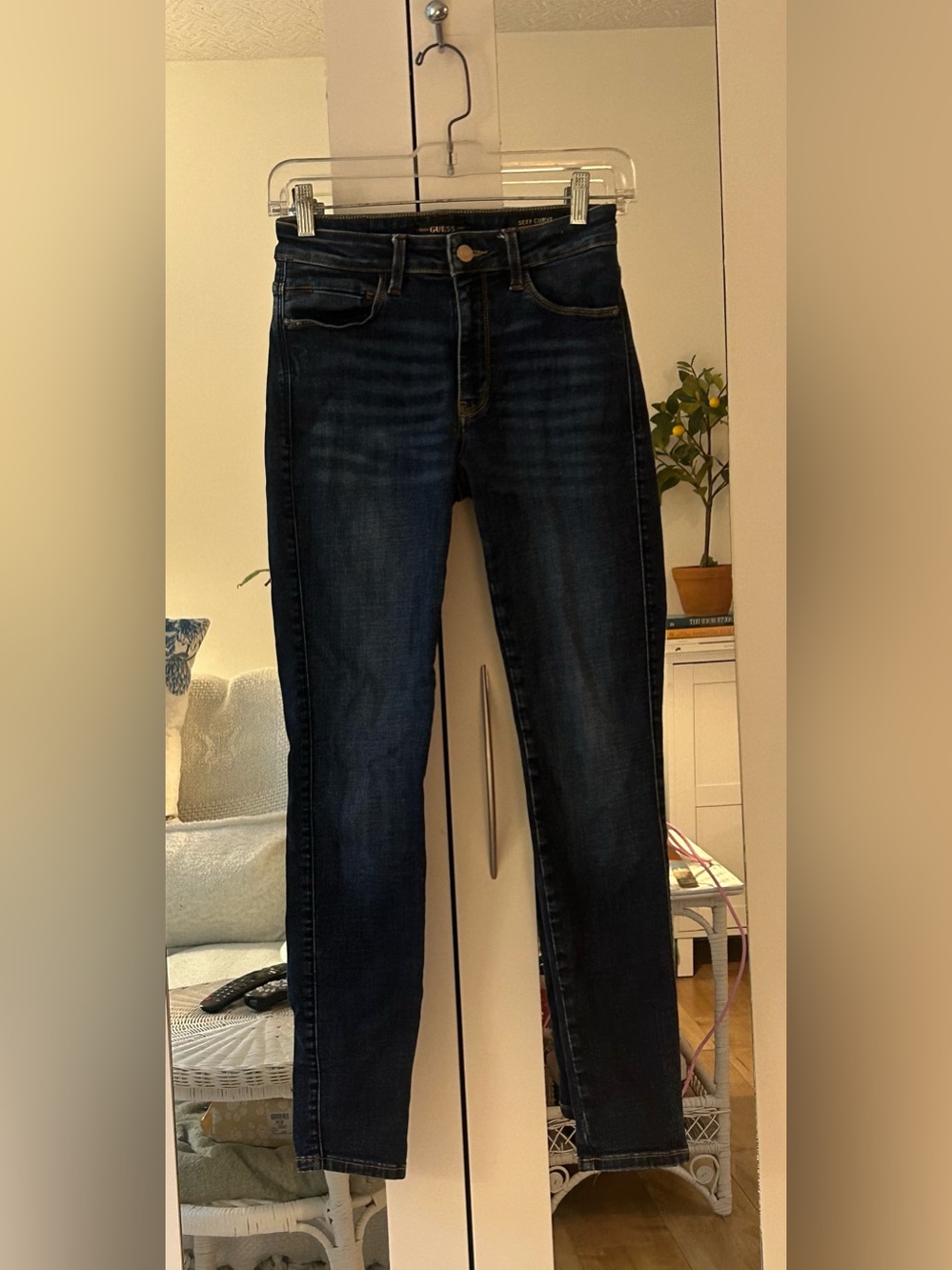 GUESS Sexy Curve Skinny Jeans Bleu Foncรฉ / Dark Wash Size 27